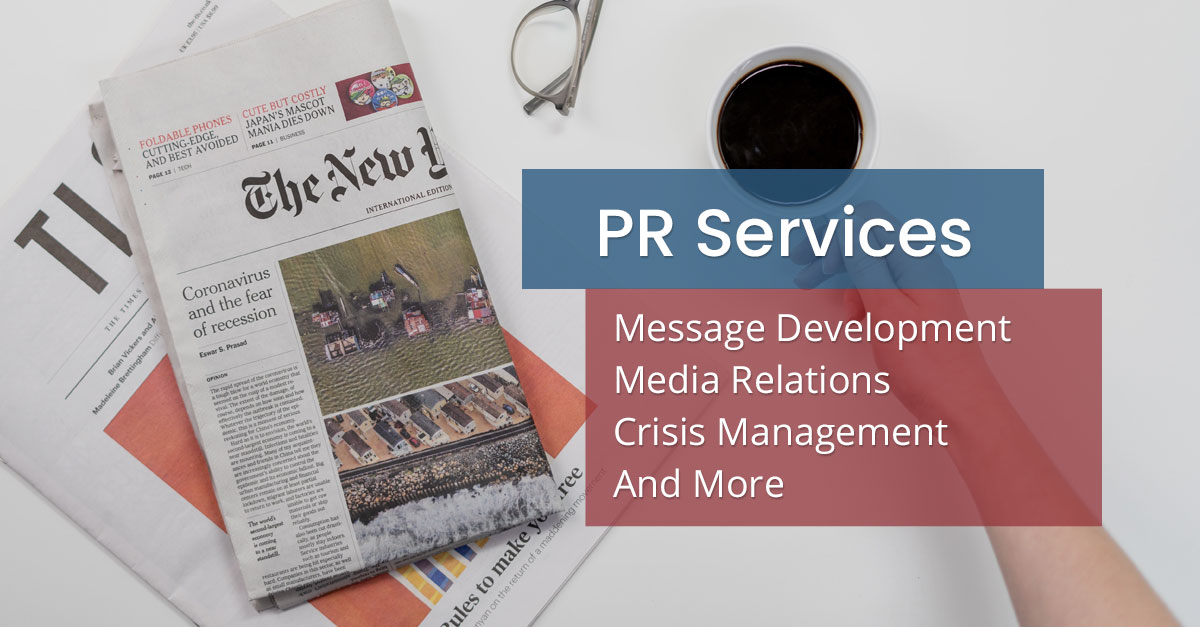 Photo of newspapers on a desk, used for PR Services for Education page for Ellis Strategies